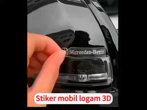 Stiker Mobil Logo 3D Logam & Desain Elegan