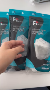 Sỉ Thùng 300 cái Khẩu Trang Y Tế KF94 Phương Tuyến 1 Gói 10 Cái 4 Lớp Vải Gân Đẹp
