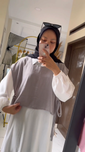 Gamis dress remaja terbaru Gamis outer Ismi long outer terlaris kekinian dan fashionable