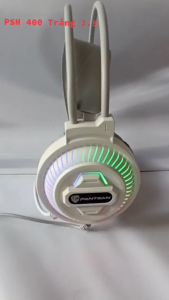 Tai nghe chụp tai PANTSAN PSH-400 màu Trắng cực xinh jack 3.5+usb có micro chuyên game học online