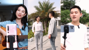 BOYA BY-WM3T 2 Person 2.4GHz Dual Channel Wireless Omnidirectional Microphone System w/ Noise Cancellation Bypass Charging 100m Max Range Plug and Play USB Type-C Lightning & TRS 3.5mm Compatible for Vlogging Interviews