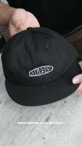 topi rope hokidoky / six panel logo bw - trowup