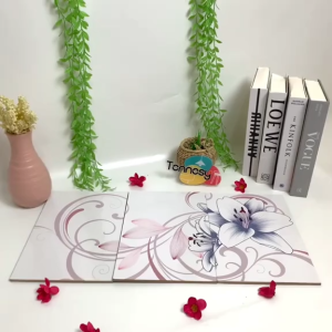 HIASAN DINDING SET BLUE FLOWER WALL DECOR PAJANGAN POSTER DEKORASI RUMAH