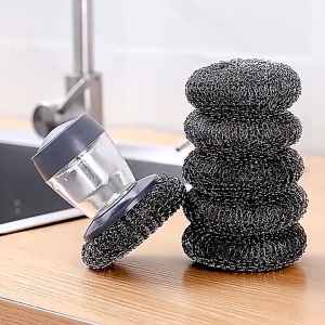 Bàn chải cọ xoong nồi cọ bếp cọ rửa bát đĩa có bình đựng xà phòng - Dụng cụ cọ xoong nồi thông minh-NIEVE