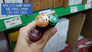 Hộp 10 ĐÈN BÁO có CÒI BÁO ĐỘNG 12V 24V và 220V Thiết bị điện Thanh Tâm