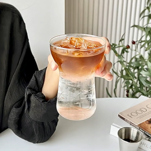 [SG]Ins style 400/420ml Borosilicate iced American glass cup transparent clear glass