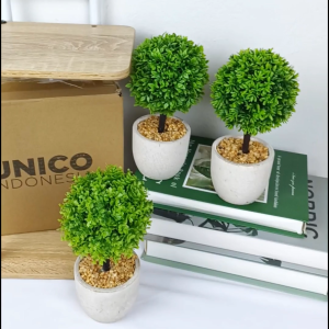Tanaman Hias Pot Bunga Plastik Artificial Pohon Bonsai Ornamen Dekorasi Ruangan Rumah COD PBP199