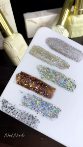 ยาทาเล็บ สีเจลกากเพชร สีกากเพชร สีวิ้ง XEIJAYI