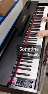 88 Keys Digital Piano Keyboard Bluetooth Piano APP Sonatina M-46 Standard Keyboard Full Size Key Flip Piano Cover Bluetooth MIDI Bluetooth Audio Multifunction Digital Piano Home Practice Low Price Piano Budget Piano Keyboard Piano