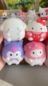 ของเล่นบีบสกุชชี่ Sanrio Kuromi My Melody Cinnamoroll Pochacco ช่วยบรรเทาความเครียด สําหรับเด็ก