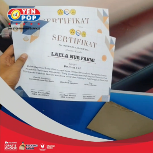 CETAK SERTIFIKAT PIAGAM PENGHARGAAN FULL COLOR HOLLANDHAMMERARTCARTONBC PAPER 230260 gsm PREMIUM