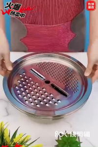 เครื่องตัดผัก ที่สไลด์ผัก กะละมัง 3in1 ที่ขูดมะละกอ ที่หั่นผัก ที่ขูดกะละมังสแตนเลส เครื่องหั่นผัก ตะกร้าล้างผัก 2 ชั้น แบบมีที่ระบายน้ำ สะดวกและใช้งานได้จริง