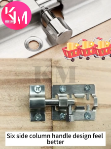Grendel / Slot 5" Jendela / Pintu / Lemari / Laci Stainless Steel Free Skrup