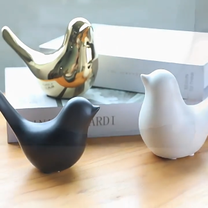 [Ready Stock] Ceramic Black White Bird Designer [home decoration][ornament][hiasadalaman][Decor][Golden][Timeless]
