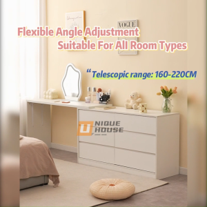 Meja Makeup Dressing Table WIth Chest Drawers Nordic Vanity Table Multifunction Table Study Table Home Living Room Furniture