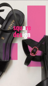 Azalea Duty Sandals - 1 inch heel sandals Square Design