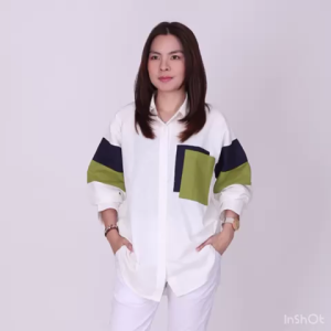 NANDO ATASAN KEMEJE WANITA BAHAN KATUN POPLIN FASHION KOREA KEKINIAN VIRAL KANTOR KEREN