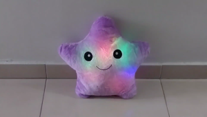 (Ready Stock) Colorful Glowing Pillows Led Light Luminous Star Shape Pillow Soft Kawaii Plush Light Pillow Cushion Stuffed Doll Kids Toys Gifts