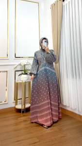 ZIFA FASHION // COD // SONIA DRESS SET HIJAB SEGI 4 // GAMIS+HIJAB TERBARU // DRESS MOTIF SIMPEL ELEGAN SIAP KIRIM // *DA