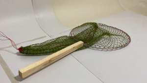 สวิงตักปลา [ แบบด้ามไม้ เชือกเขียว ] ที่ตักปลา กระชอนตักปลา สวิงตักกบ สวิงตักกุ้ง สวิงตักขยะ