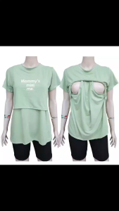 K4 Breastfeeding Statement Blouse "MOMMYs MINI ME and "BESTIES FOR LIFE". Made from 100% cotton spandex material. Design suitable for Mommy and baby.