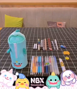 NBX Cute Girly Stylish Plush Pencil Case Simple Large Capacity Pencil Case Student Creative Stationery Box