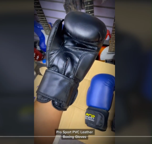 Pro Sport Boxing Gloves Pair PVC Leather 8oz to 16oz