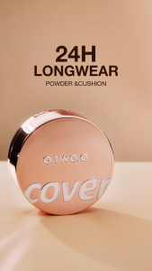 O.TWO.O 2 In 1 Cushion Foundation & Powder All Day Soft Focus Powder Cushion Cream Matte Lock Makeup Waterproof 24H Makeup Lasting
