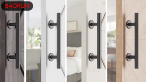มือจับประตูบานเลื่อน ชุดมือจับประตูไม้แบบดึง ฮาร์ดแวร์เฟอร์นิเจอร์สำหรับตู้ประตูภายใน มือจับห้องน้ำ ประตูไม้ ประตูอลูมิเนียม ประตูสไลด์ Door Handle