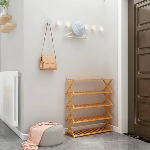 Bamboo Shoe Rack Multi-Layer Shoe Cabinet Shoe Rack Organizer Shoe Shelves Shoe Cabinet Shoes Storage Foldable Shoe Cabinet Rack Rak Kasut Kayu鞋架