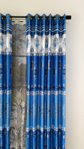 Gorden Blackout Import Mewah Motif Batik Print Emas Model Smokering Tebal