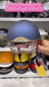 Mũ Bảo Hiểm ANDES 139 Kính Dấu Lồng Nón 3S Tháo Giặt /Bảo Hành 12 Tháng