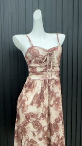 Summer red floral off shoulder dress for woman Casual korean dress midi plus size off shoulder cocktail Fitted dress