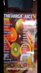 Cetak daftar menu minuman A4