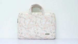 Samsung Tab S10 Plus 12.4 Inch 2024 X820 X826 Pouch Cover Sarung Pelindung Sleeve Tab Tas Laptop Case Tablet Canvas Bunga Pink Wanita Cover Pelindung Laptop 13 Inch CA07