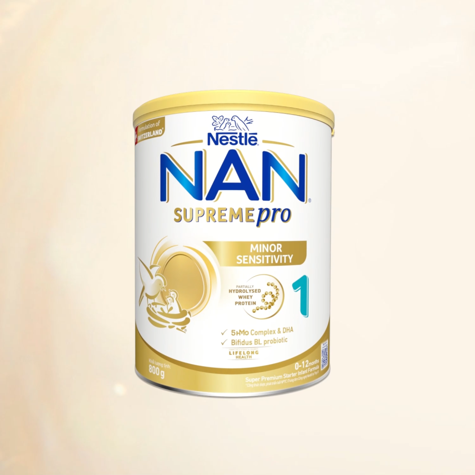 Sữa bột Nestlé NAN SUPREMEPRO 1 800g nhập khẩu Đức với 5HMO & đạm Gentle Optipro