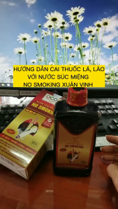 (Chính Hãng- Cai Nhanh 3-5 Ngày) Nước Súc Miệng Cai Thuốc Lá Thuốc Lào Xuân Vinh - No Smoking Chai 400ml
