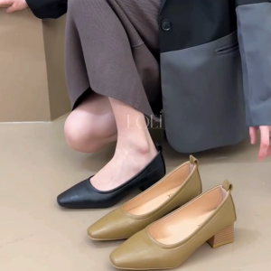 LOEI Ivana Sepatu Pantofel Kerja Wanita Sepatu Hak Tahu Wanita Polos 8807