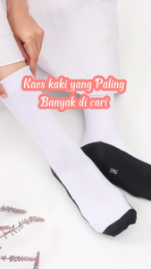 6pasang Kaos Kaki Anak Sekolah Putih Hitam Harga Murah Bahan Spandek PE