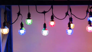 ไฟประดับ LED 7W ไฟเชอร์รี ปีใหม่ PVC ตกไม่แตก คริสต์มาส หลอดไฟตกแต่งบ้าน แต่งร้านอาหาร งานวัด ปิงปอง หลอดไฟสี หลอดสี ขั้วE27