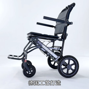Foldable and Lightweight Wheelchair for Elderly People Travel and Transportation Trolley Wheelchair