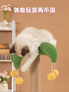 Cat Climbing Frame Coconut Tree Sisal Durable Cat Tree Nest Wooden Cat Scratch Pillar Cat Supplies Toys