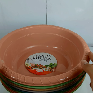 Baskom Plastik Warna No.12 / Wadah Sayur / Waskom Ukir Tradisional