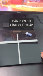 Cân Điện Tử Sức Khoẻ Hình Chữ Thập Mặt Kính Cường Lực Tối Đa 180Kg