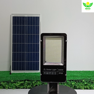 Đèn Đường năng lượng mặt trời 400W cao cấp Mifidi Sáng Mạnh Trên 15h Tấm Pin Mono Siêu To 70x35cm BH VIP Tận nhà đến 2 năm