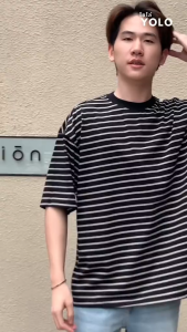 CAZAMAN เสื้อยืด OVERSIZE เสื้อยืดโอเวอร์ไซส์ เสื้อคอตตอน คอกลม แนวสตรีท 2343