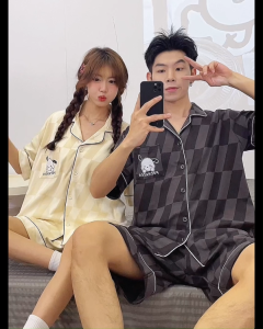 Sleepsway 91851 ชุดนอนแบบเซ็ตคู่ขาสั้น ผ้าฝ้ายเกรดพรีเมี่ยม ใส่สบายทุกที่