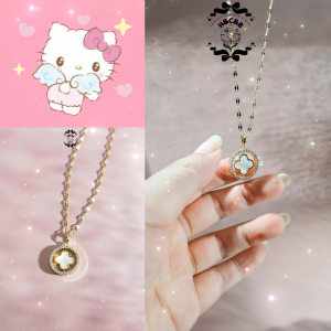 {\n \"article\": \" HCB Spinning Shell Pendant Necklace - Gold Plated Jewelry for a Fun and Stylish Look!