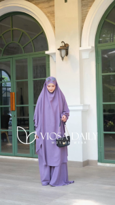 Mina SET Abaya + French Khimar Semi Instan