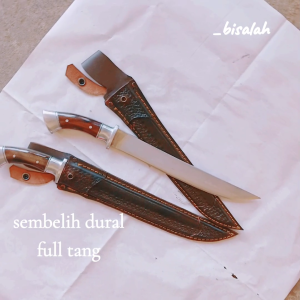 GOLOK SEMBELIH DURAL FULLTANG SARUNG KULIT SAPI